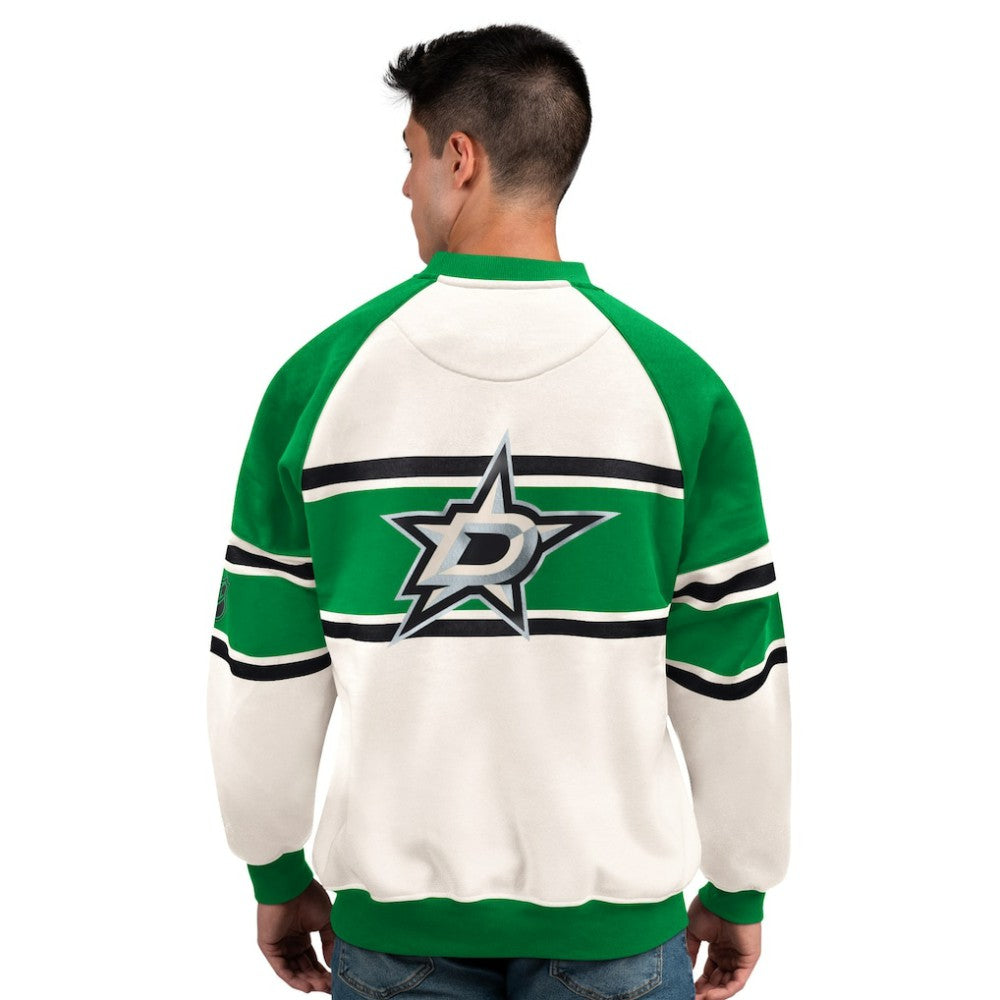 Dallas Stars Starter Male Adult Defense Fleece Crewneck Sweatshirt - White | NHL on sale