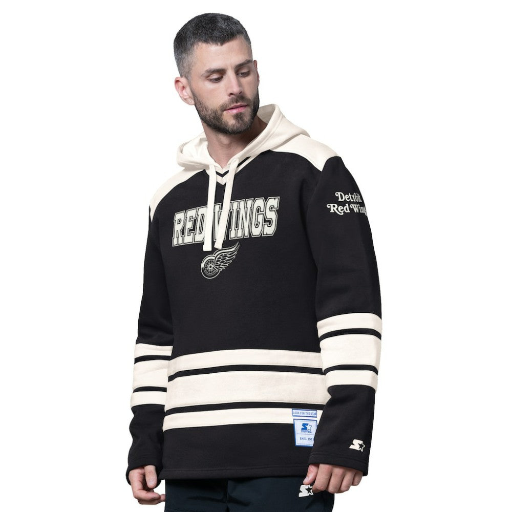 Detroit Red Wings Starter Slapshot Fashion Hoodie - Black | NHL Clearance