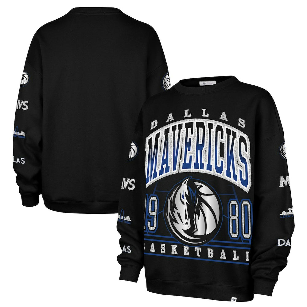 47 brand Dallas Mavericks '47 Women's 2025/26 City Edition Go Big Oversized Sweatshirt Black