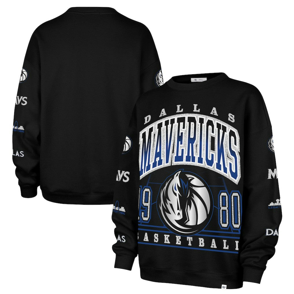 47 brand Dallas Mavericks '47 Women's 2025/26 City Edition Go Big Oversized Sweatshirt Black