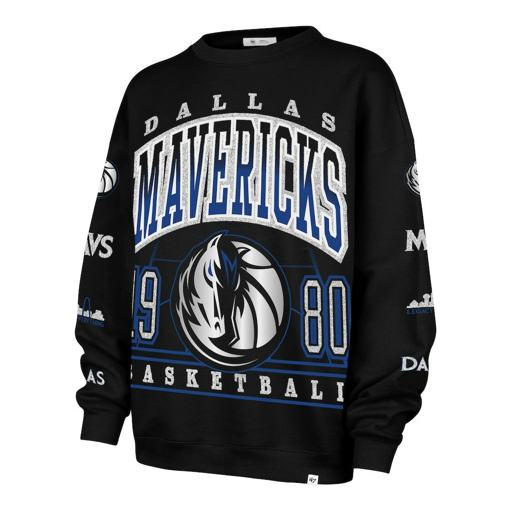 47 brand Dallas Mavericks '47 Women's 2025/26 City Edition Go Big Oversized Sweatshirt Black
