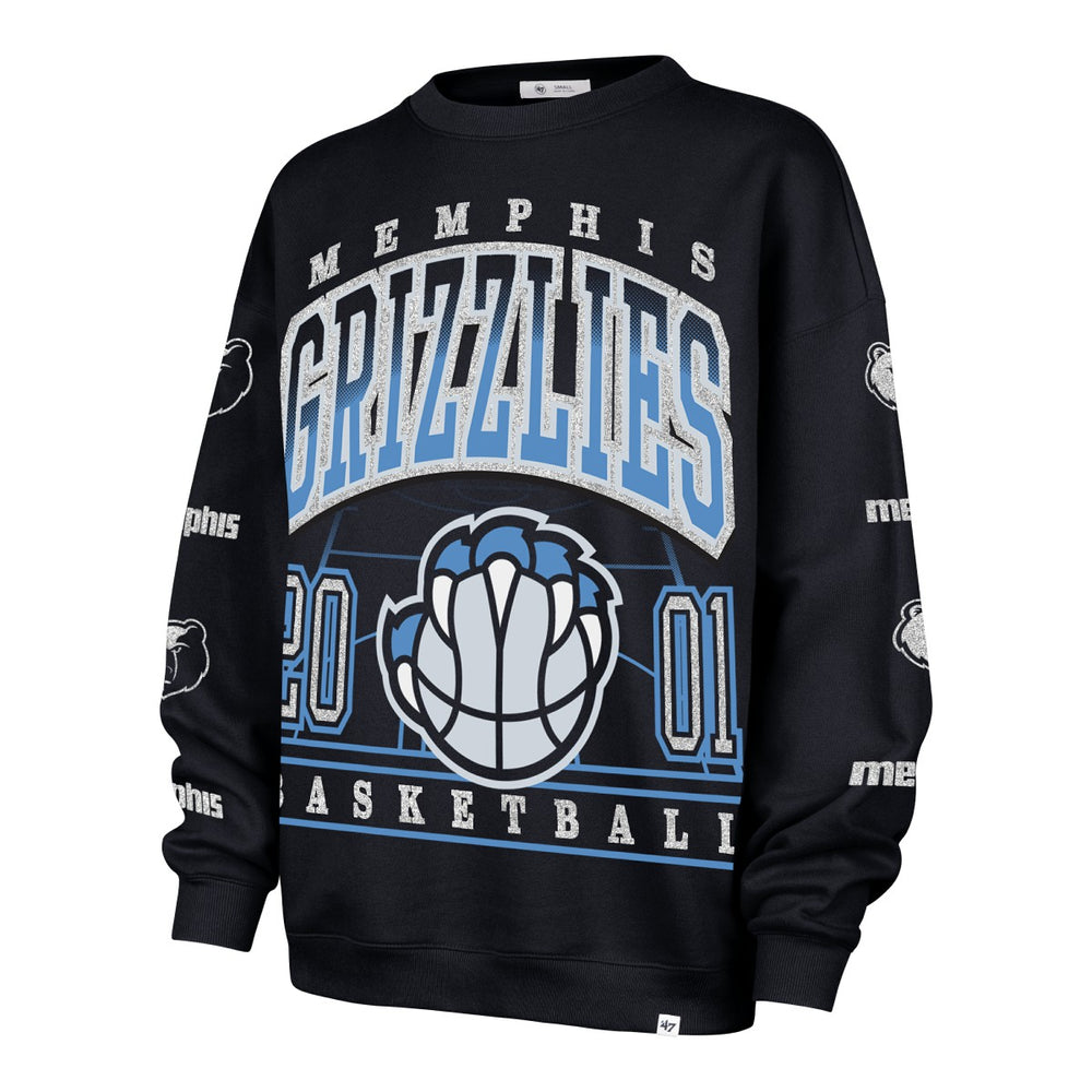 47 brand Memphis Grizzlies '47 Women's 2025/26 City Edition Go Big Oversized Sweatshirt Navy
