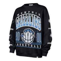 47 brand Memphis Grizzlies '47 Women's 2025/26 City Edition Go Big Oversized Sweatshirt Navy