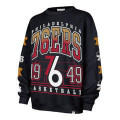 47 brand Philadelphia 76ers '47 Women's 2025/26 City Edition Go Big Oversized Sweatshirt Navy