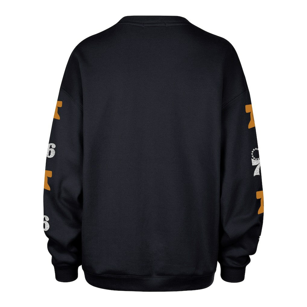 47 brand Philadelphia 76ers '47 Women's 2025/26 City Edition Go Big Oversized Sweatshirt Navy