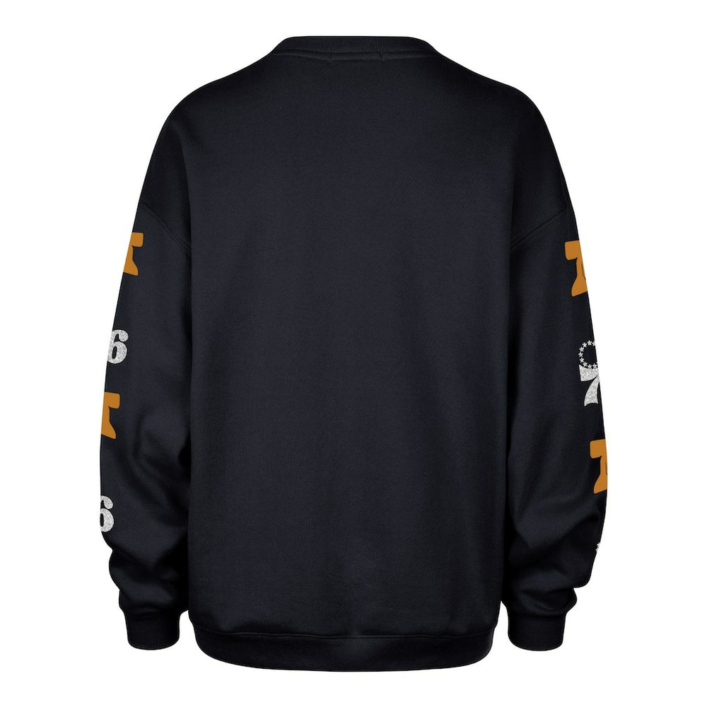 47 brand Philadelphia 76ers '47 Women's 2025/26 City Edition Go Big Oversized Sweatshirt Navy