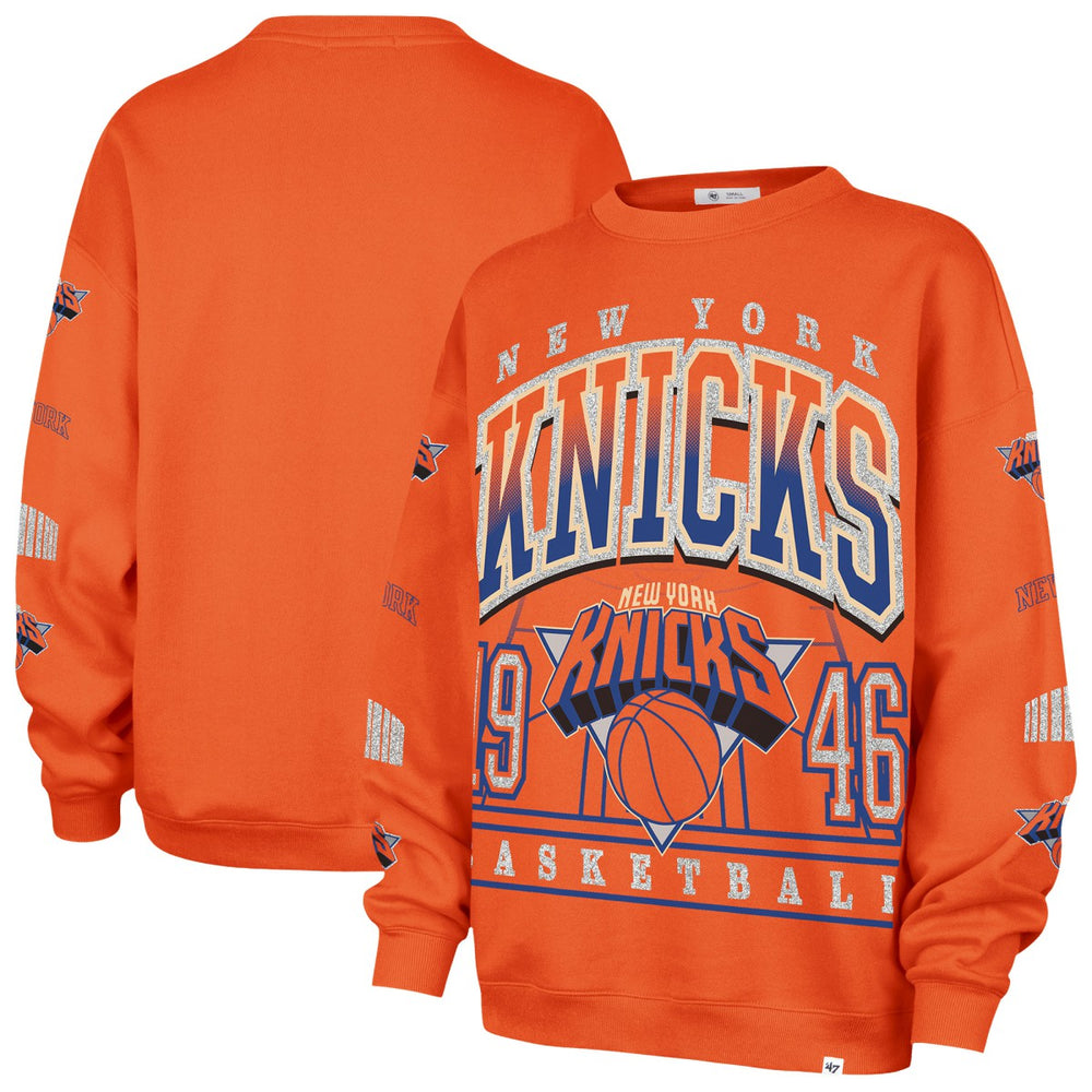 47 brand New York Knicks '47 Women's 2025/26 City Edition Go Big Oversized Sweatshirt Orange