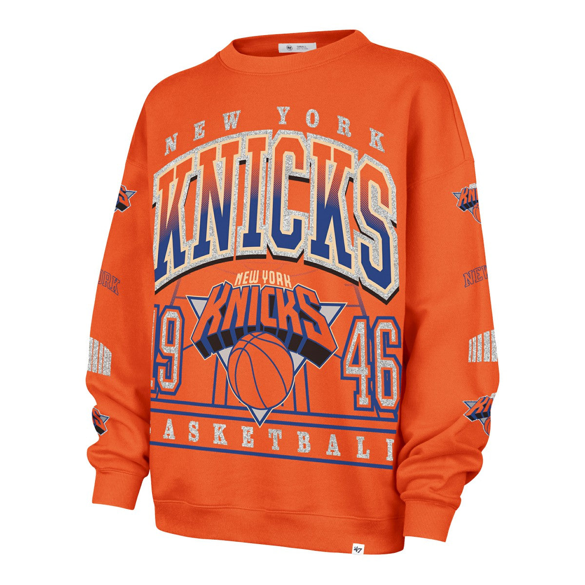 47 brand New York Knicks '47 Women's 2025/26 City Edition Go Big Oversized Sweatshirt Orange