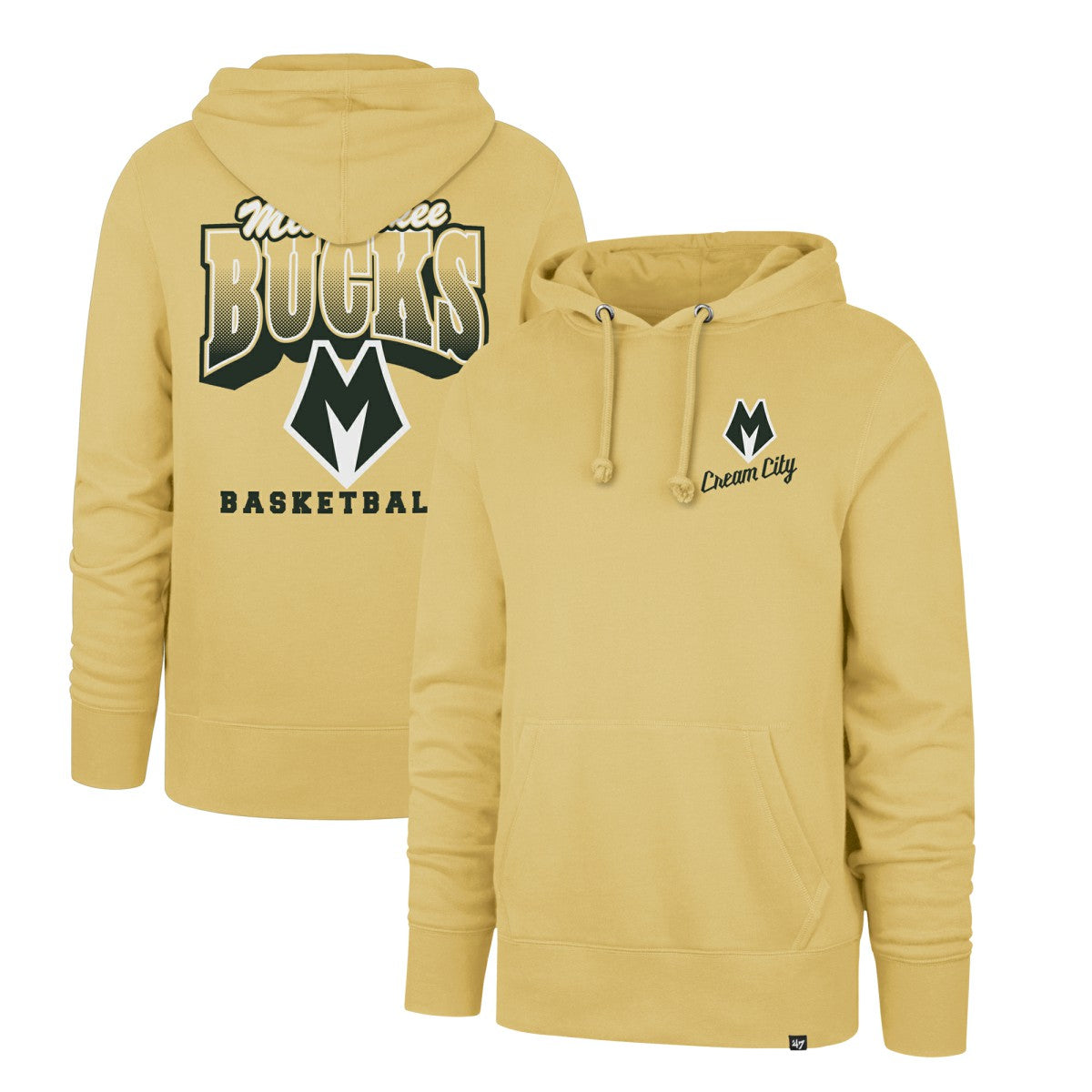 47 brand Milwaukee Bucks '47 2025/26 City Edition Jab Step Headline Hoodie Gold