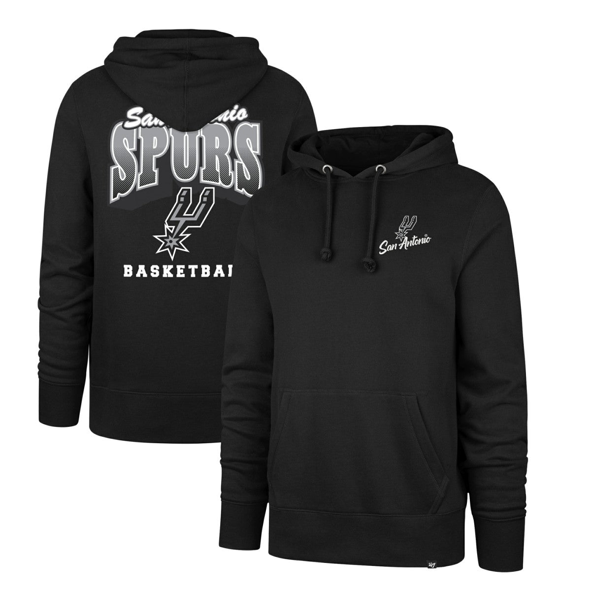 47 brand San Antonio Spurs '47 2025/26 City Edition Jab Step Headline Hoodie Black