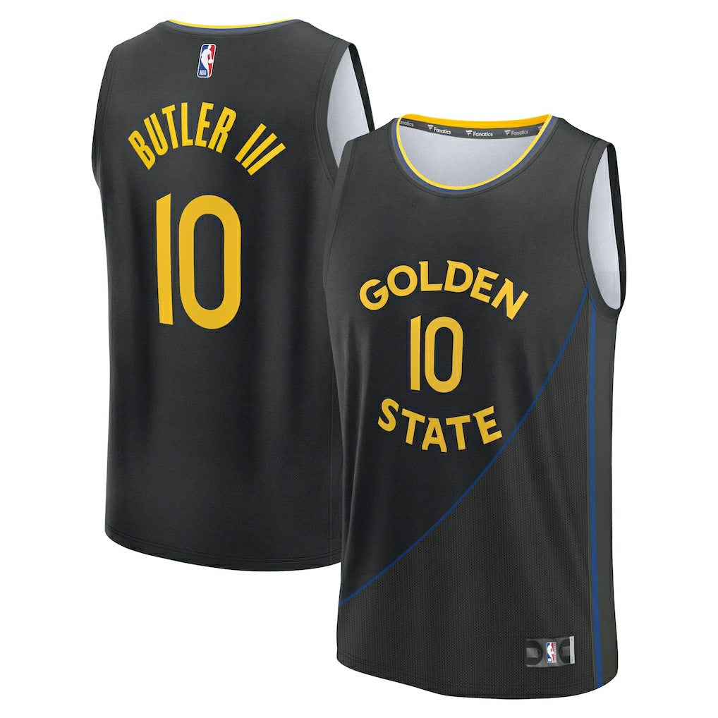 Fanatics Jimmy Butler III Golden State Warriors Fast Break Replica Player Jersey Statement Editi- Black
