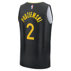 Fanatics Brandin Podziemski Golden State Warriors Fast Break Replica Player Jersey Statement Editi- Black