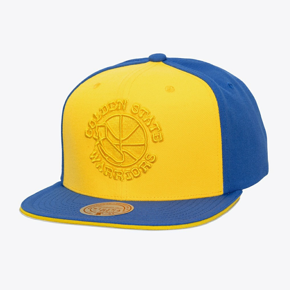 Mitchell & Ness Golden State Warriors Color Pop Snapback Hat Gold/Royal