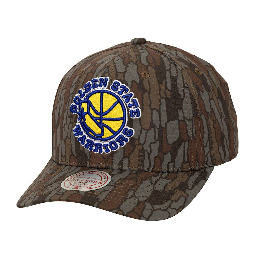 Mitchell & Ness Golden State Warriors Hidden Pro-Crown Adjustable Hat Camo