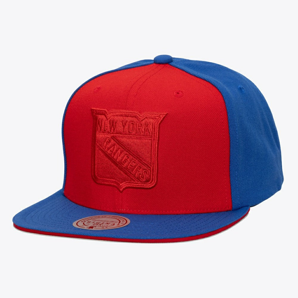 New York Rangers Mitchell & Ness Color Pop Snapback Hat - Red/Blue | NHL on sale