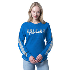 Dallas Mavericks G-III 4Her by Carl Banks Women's Advantage Tri-Blend Long Sleeve T-Shirt Blue