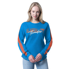 Oklahoma City Thunder G-III 4Her by Carl Banks Women's Advantage Tri-Blend Long Sleeve T-Shirt Heather Blue