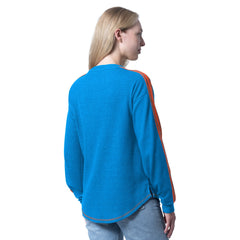 Oklahoma City Thunder G-III 4Her by Carl Banks Women's Advantage Tri-Blend Long Sleeve T-Shirt Heather Blue
