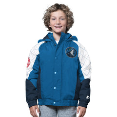 Minnesota Timberwolves Starter Youth All Time Pro Jr. Full-Zip Hoodie Jacket Blue/Navy