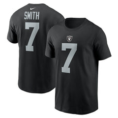 Geno Smith Las Vegas Raiders Name & Number T-Shirt - Black - Nike