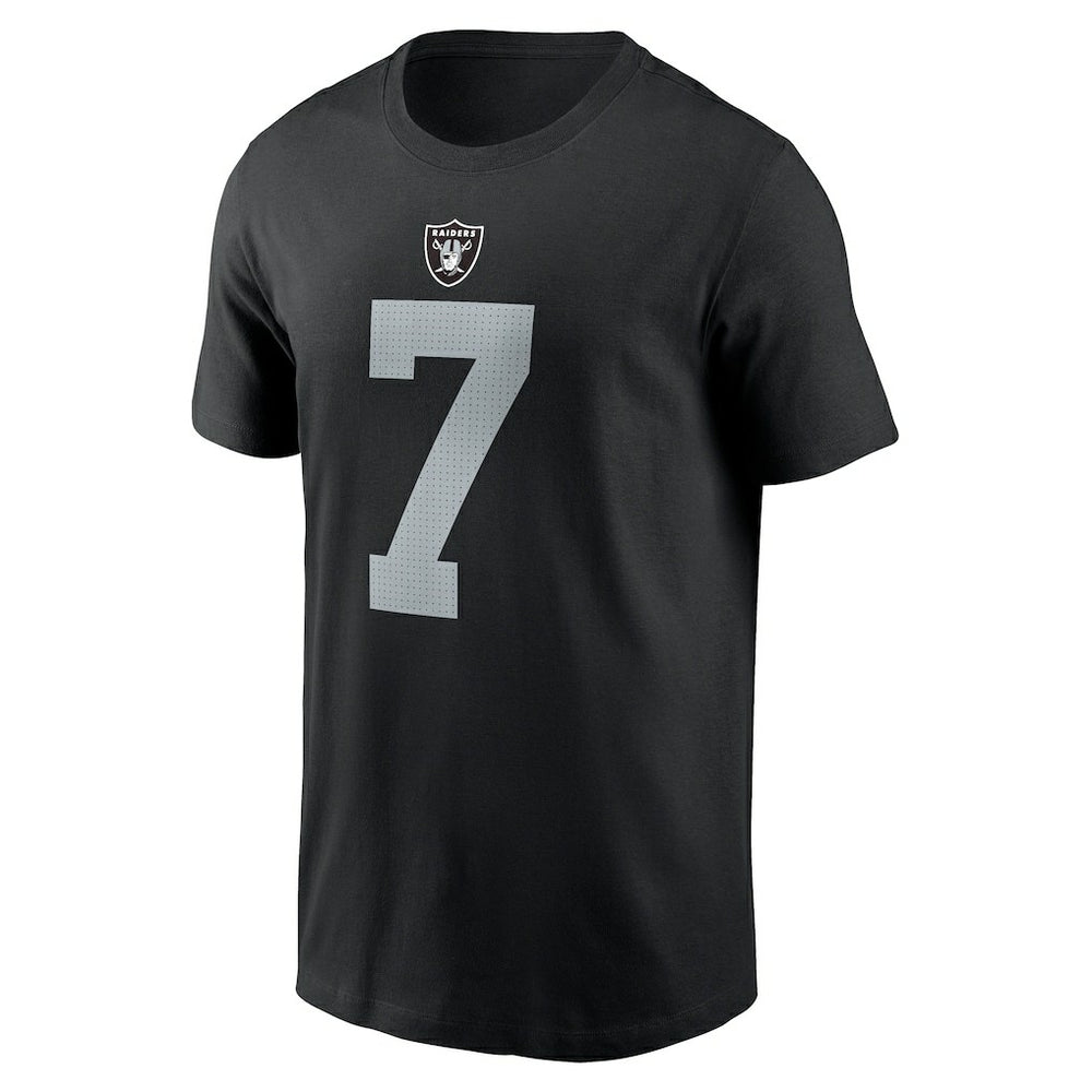 Geno Smith Las Vegas Raiders Name & Number T-Shirt - Black - Nike