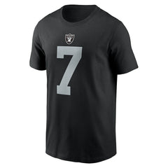 Geno Smith Las Vegas Raiders Name & Number T-Shirt - Black - Nike
