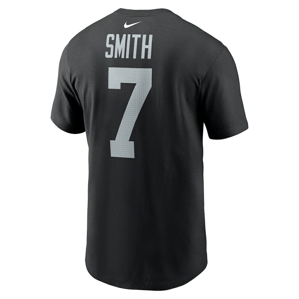 Geno Smith Las Vegas Raiders Name & Number T-Shirt - Black - Nike