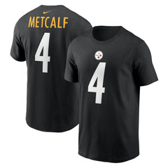 DK Metcalf Pittsburgh Steelers Name & Number T-Shirt - Black - Nike