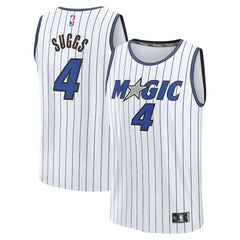 Fanatics Jalen Suggs Orlando Magic Fast Break Replica Jersey White Association Edition