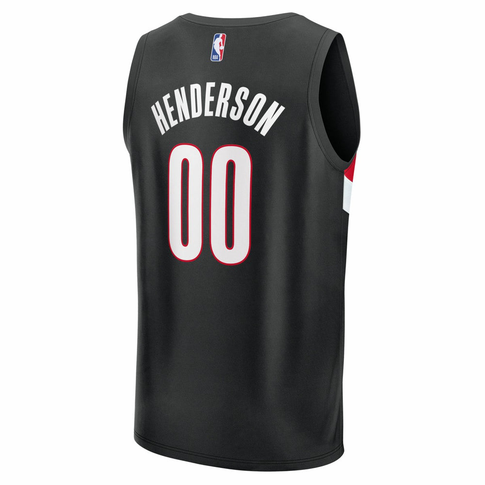 Fanatics Scoot Henderson Portland Trail Blazers Youth Fast Break Replica Player Jersey Icon Edition Black