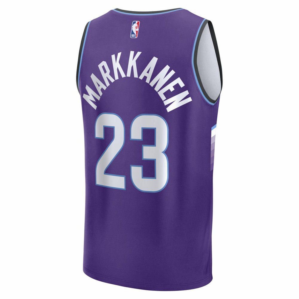 Fanatics Lauri Markkanen Utah Jazz Fast Break Replica Jersey Icon Edition Purple