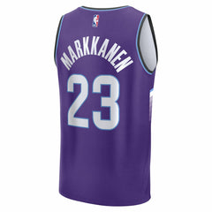 Fanatics Lauri Markkanen Utah Jazz Youth Fast Break Replica Jersey Icon Edition Purple