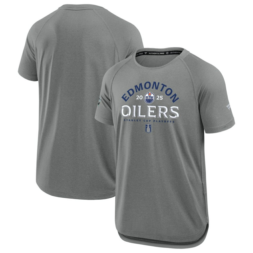 Edmonton Oilers Fanatics 2025 Stanley Cup Playoffs Authentic Pro Rink Performance T-Shirt - Heather Gray | Fanatics sale