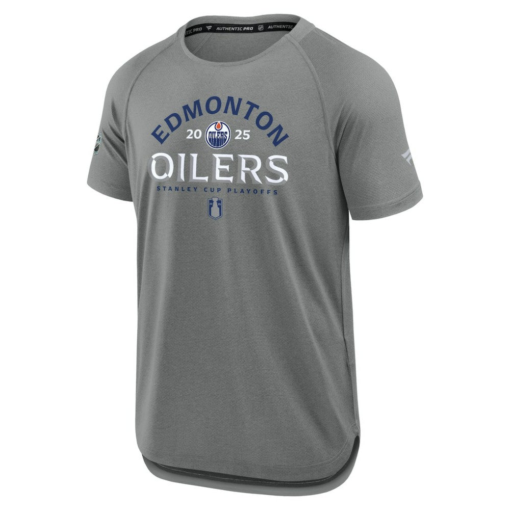 Edmonton Oilers Fanatics 2025 Stanley Cup Playoffs Authentic Pro Rink Performance T-Shirt - Heather Gray | Fanatics sale