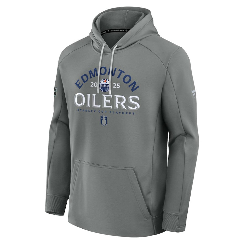 Edmonton Oilers Fanatics 2025 Stanley Cup Playoffs Authentic Pro Rink Fly Fleece Pullover Hoodie - Gray | Fanatics discount