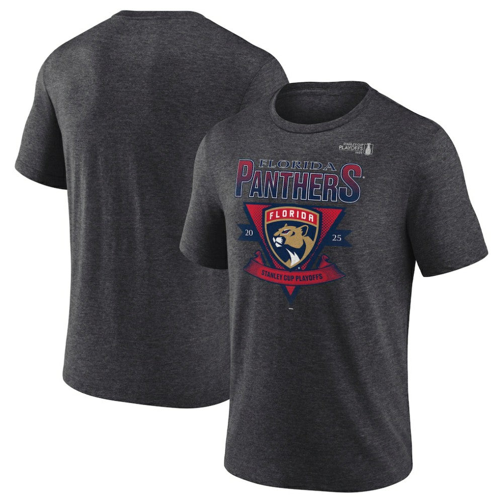 Florida Panthers Fanatics 2025 Stanley Cup Playoffs Crossbar Tri-Blend T-Shirt - Heather Charcoal | Fanatics on sale