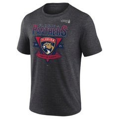 Florida Panthers Fanatics 2025 Stanley Cup Playoffs Crossbar Tri-Blend T-Shirt - Heather Charcoal | Fanatics on sale