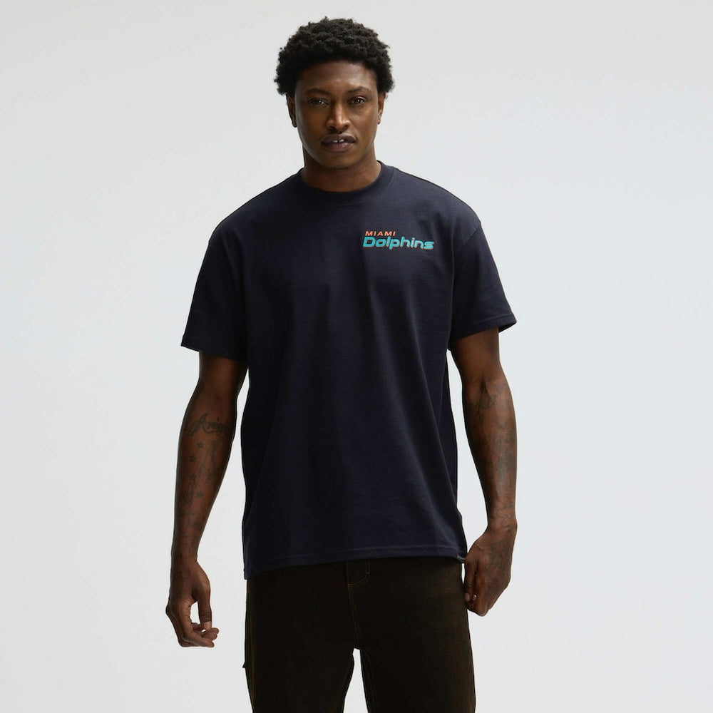 Miami Dolphins 2025 Rivalries Collection Essential Max90 T-Shirt - Pitch Blue - Nike