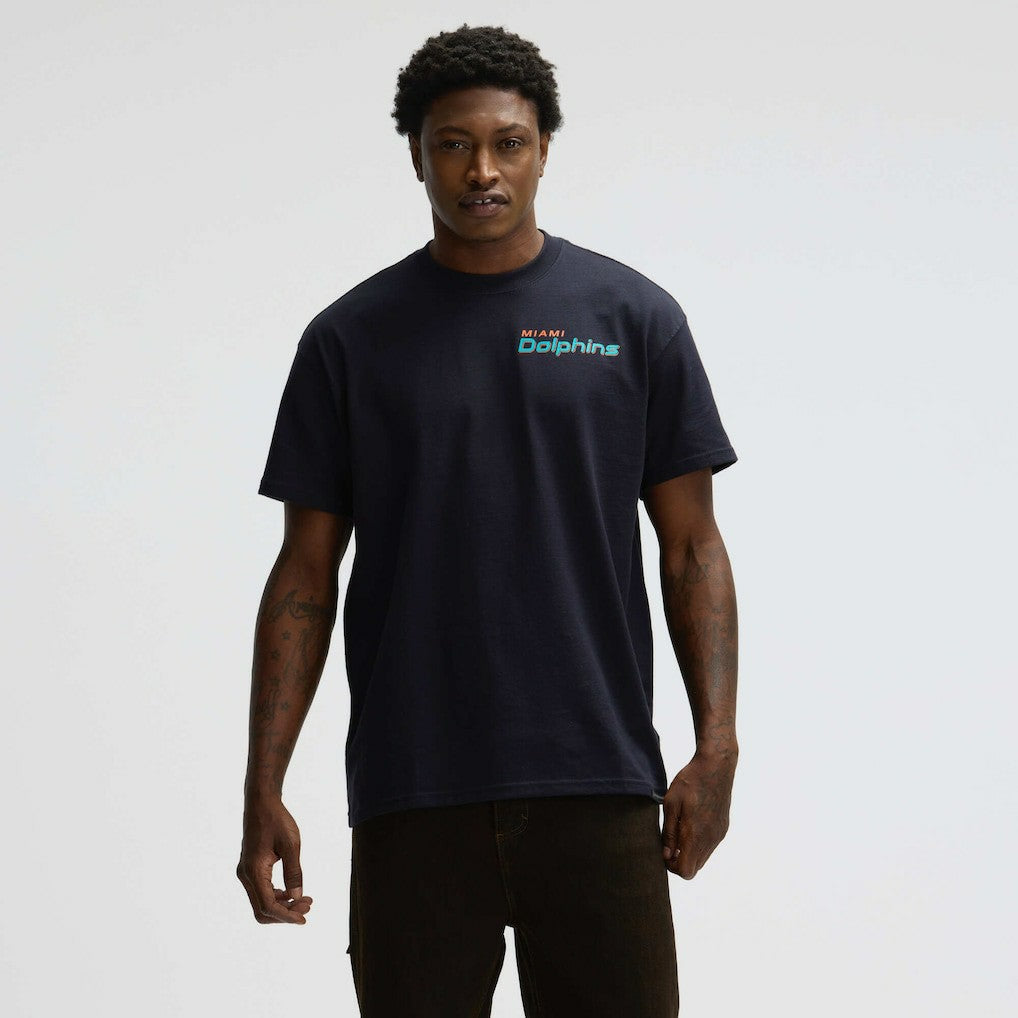 Miami Dolphins 2025 Rivalries Collection Essential Max90 T-Shirt - Pitch Blue - Nike