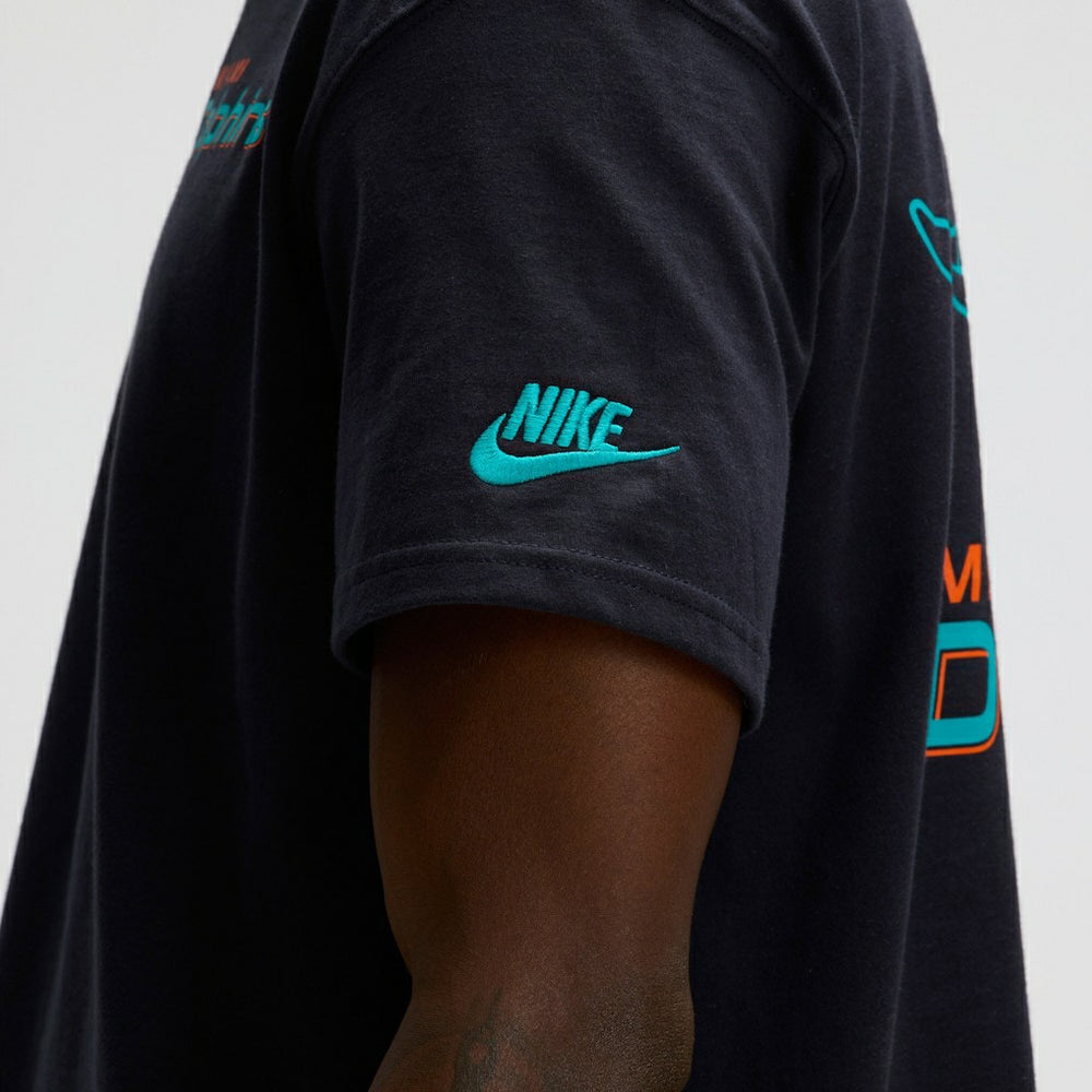 Miami Dolphins 2025 Rivalries Collection Essential Max90 T-Shirt - Pitch Blue - Nike