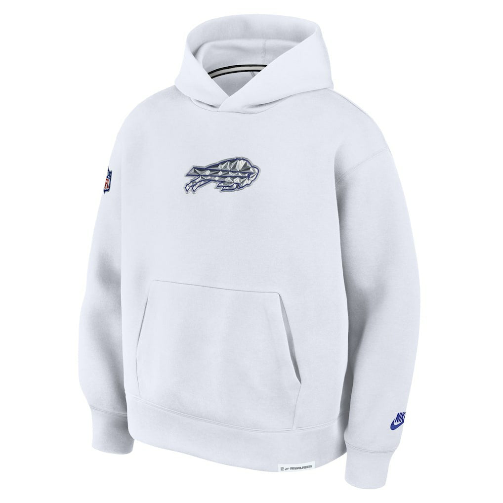 Buffalo Bills 2025 Rivalries Collection Oversized Tech Fleece Hoodie - White - Nike
