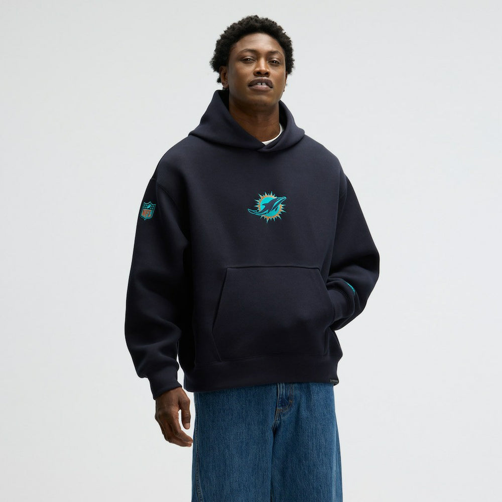 Miami Dolphins 2025 Rivalries Collection Oversized Tech Fleece Hoodie - Pitch Blue - Nike