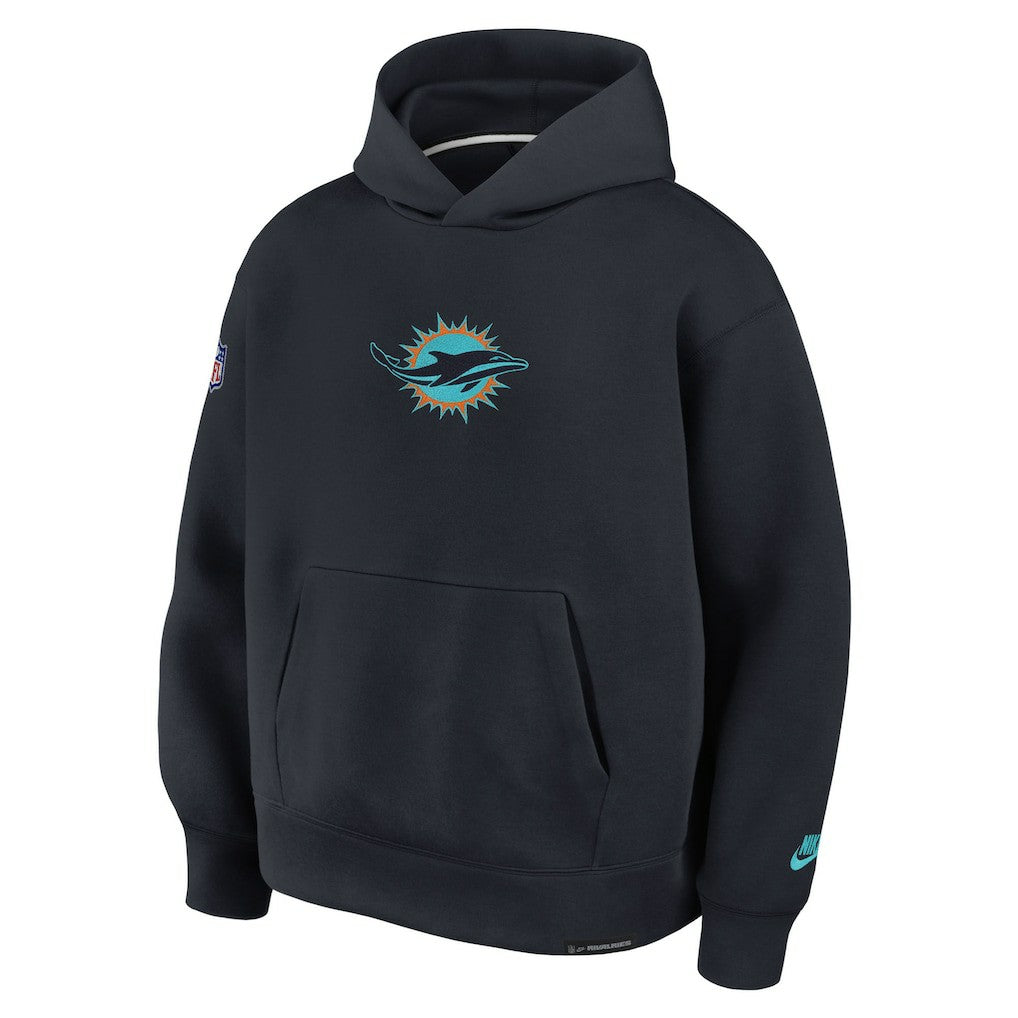 Miami Dolphins 2025 Rivalries Collection Oversized Tech Fleece Hoodie - Pitch Blue - Nike