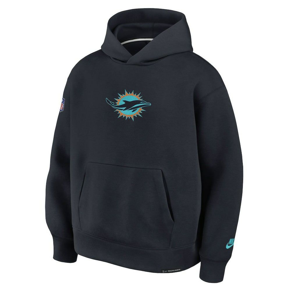 Miami Dolphins 2025 Rivalries Collection Oversized Tech Fleece Hoodie - Pitch Blue - Nike