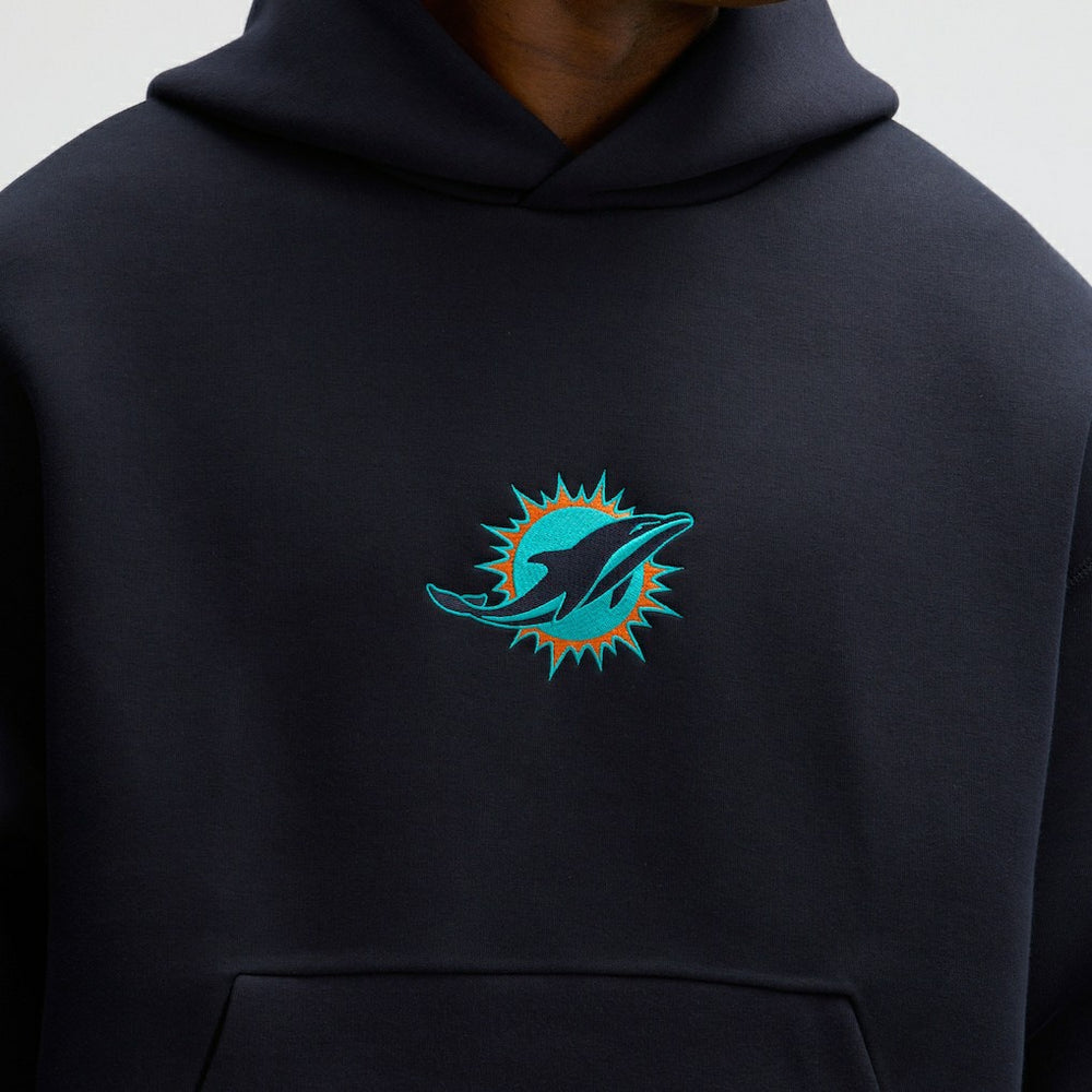 Miami Dolphins 2025 Rivalries Collection Oversized Tech Fleece Hoodie - Pitch Blue - Nike