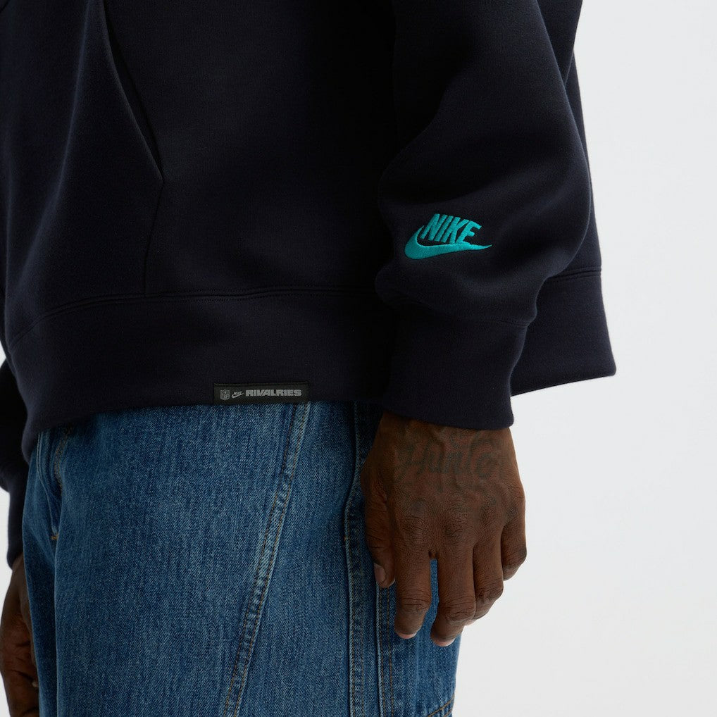 Miami Dolphins 2025 Rivalries Collection Oversized Tech Fleece Hoodie - Pitch Blue - Nike