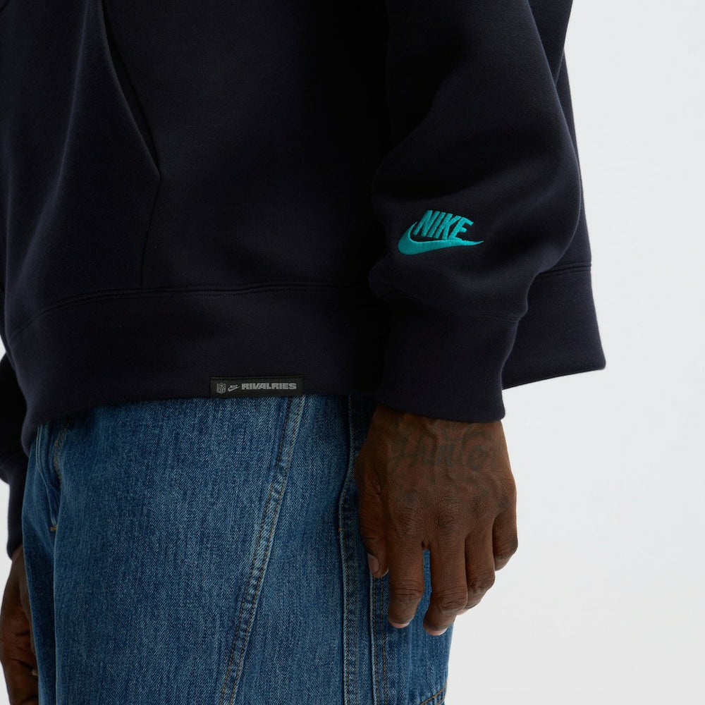 Miami Dolphins 2025 Rivalries Collection Oversized Tech Fleece Hoodie - Pitch Blue - Nike