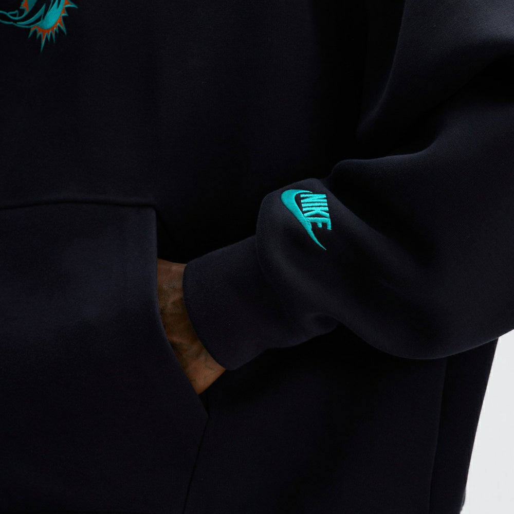 Miami Dolphins 2025 Rivalries Collection Oversized Tech Fleece Hoodie - Pitch Blue - Nike
