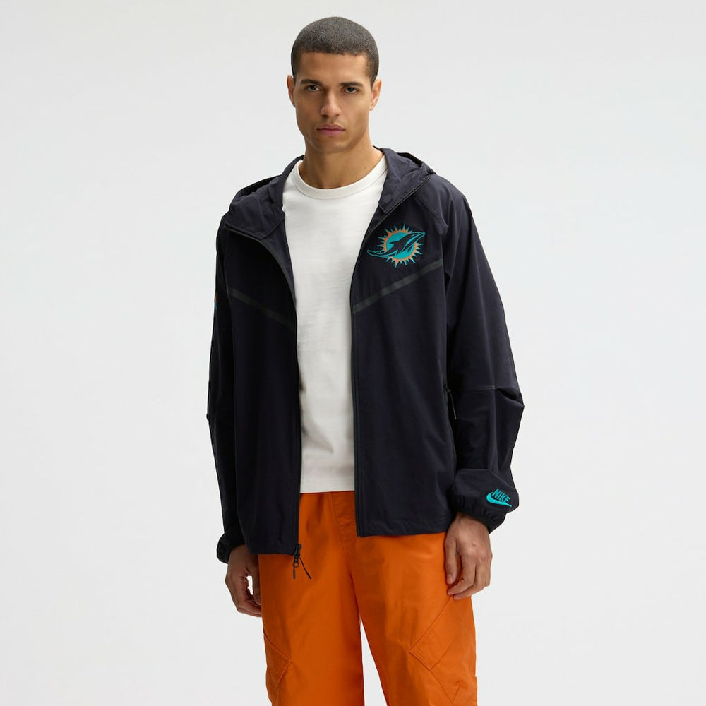 Miami Dolphins 2025 Rivalries Collection Tech Raglan Full-Zip Jacket - Pitch Blue - Nike