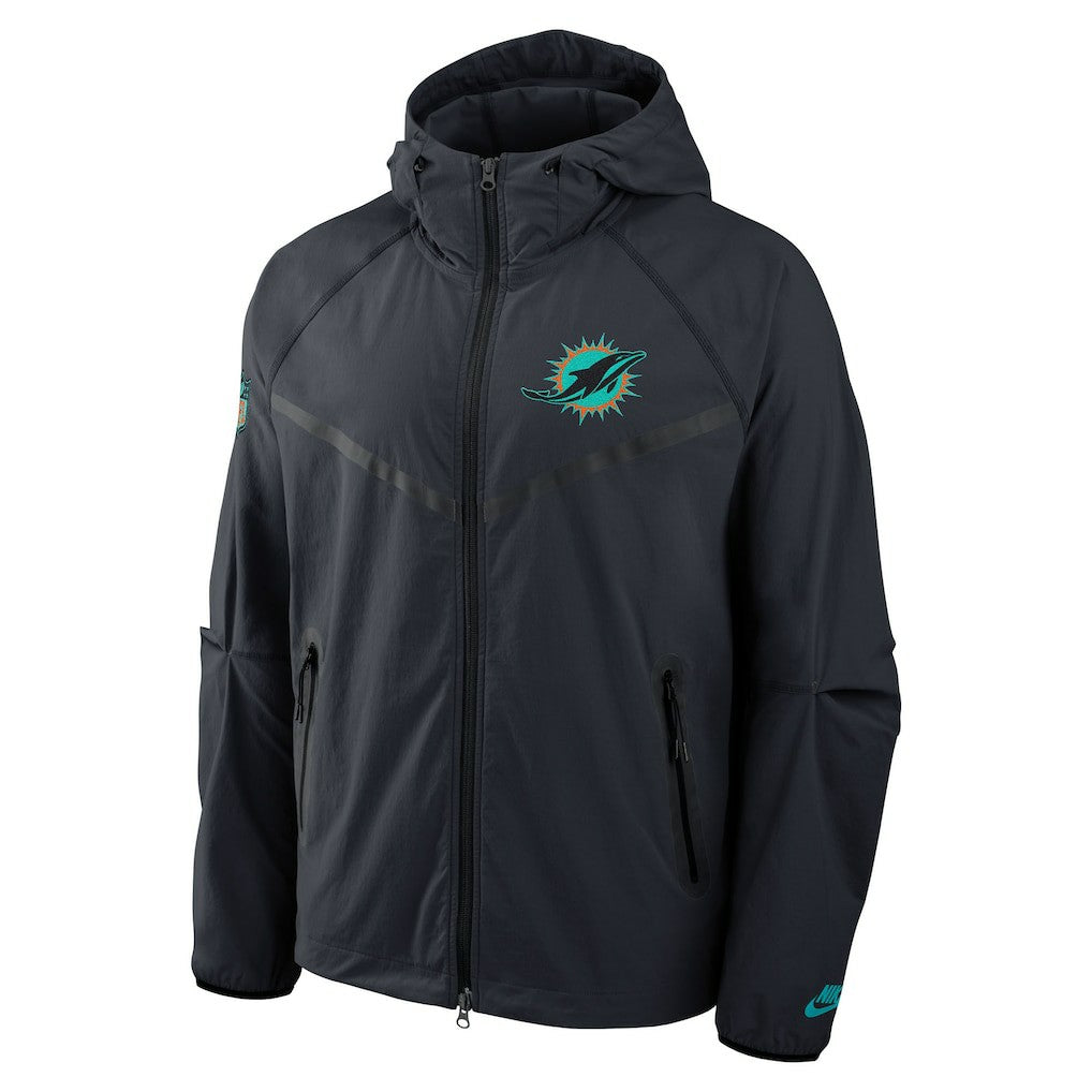 Miami Dolphins 2025 Rivalries Collection Tech Raglan Full-Zip Jacket - Pitch Blue - Nike